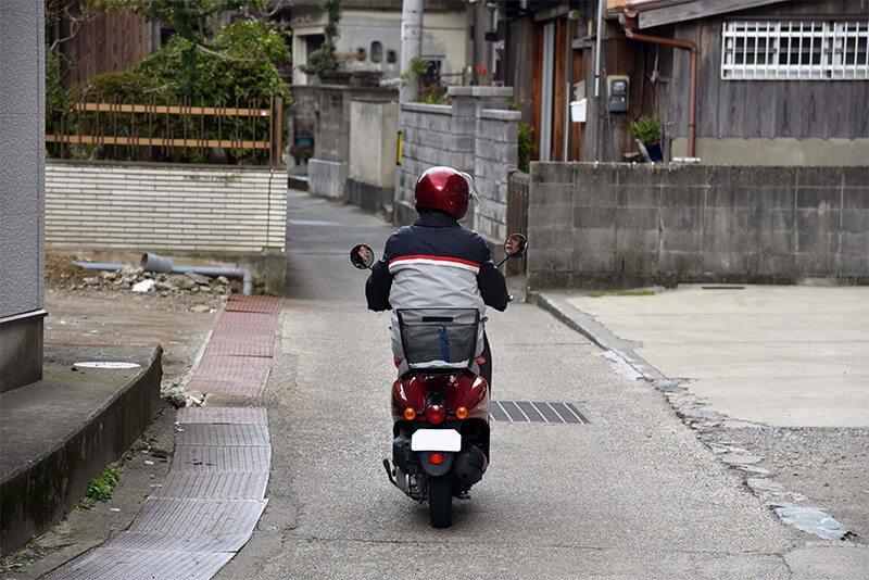 この地区の原付ユーザーは高齢の女性が多い