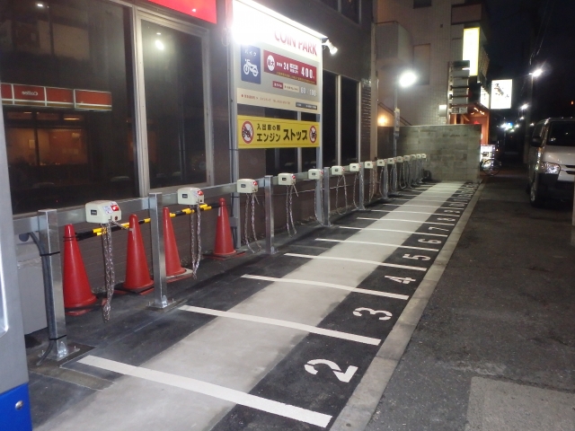 コインパーク幡ヶ谷駅前バイク駐車場 日本二輪車普及安全協会
